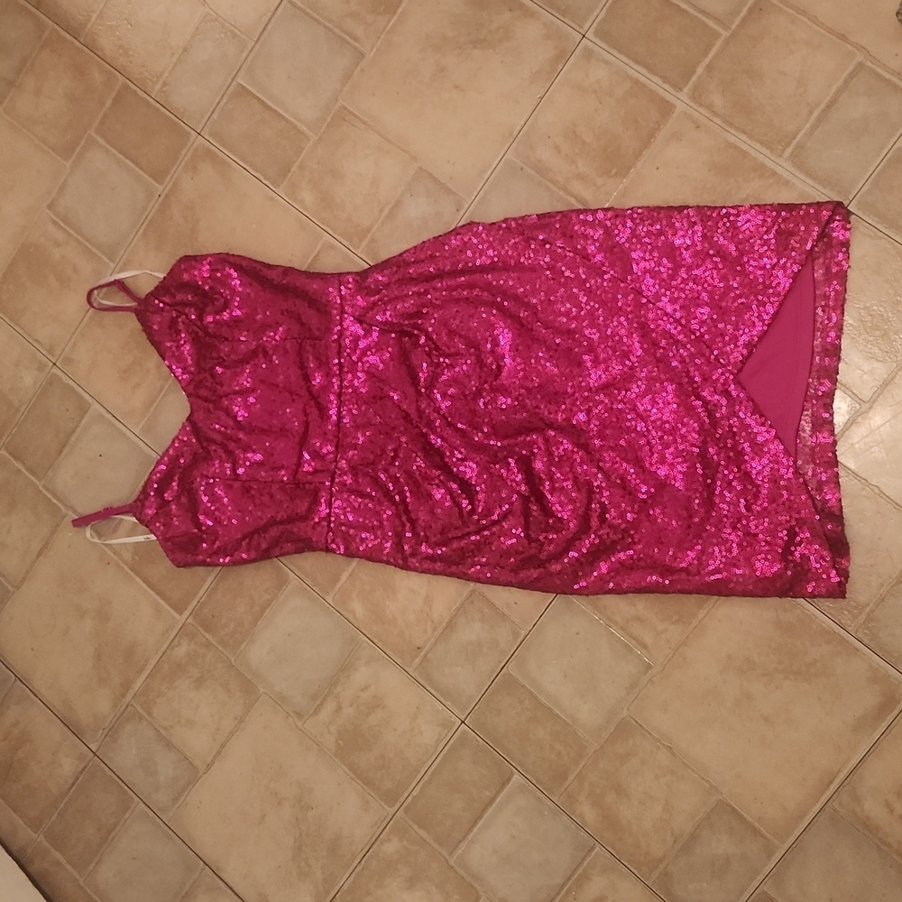 Lulu Sequin Pink dress